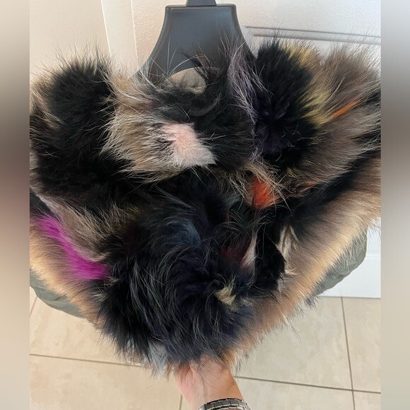 SAM. Multi Luxe‎ Sloan Fur lined down bomber jacket - Picture 7 of 12